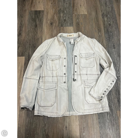 Jacket Leather By JAKETT In Cream, Size: M