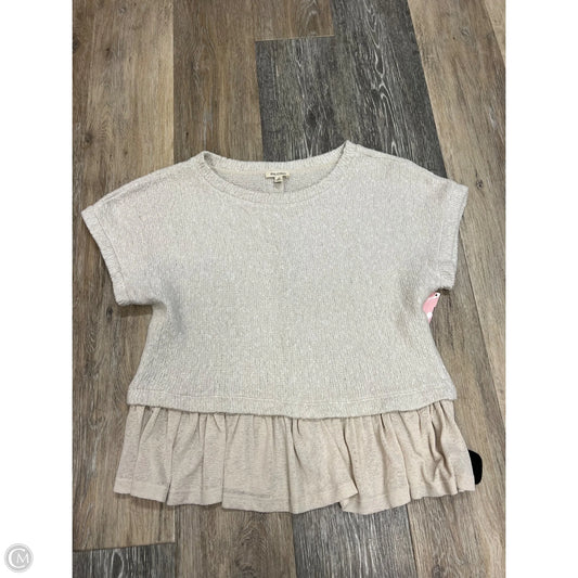 Top Short Sleeve By Pilcro In Tan, Size: Xs
