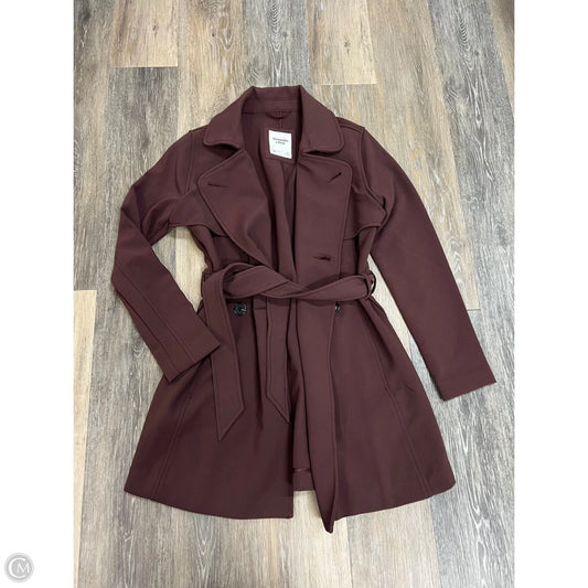 Coat Peacoat By Abercrombie And Fitch In Maroon, Size: S