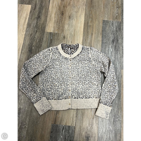 Sweater Cardigan By Free People In Animal Print, Size: Xs