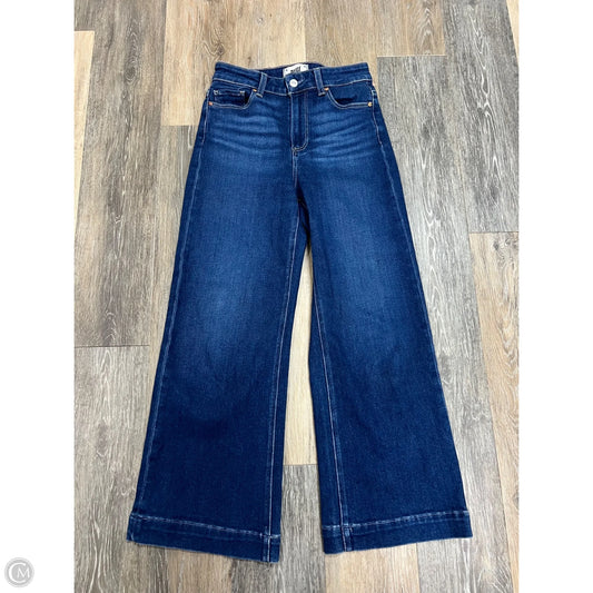 Jeans Wide Leg By Paige In Blue Denim, Size: 1/25