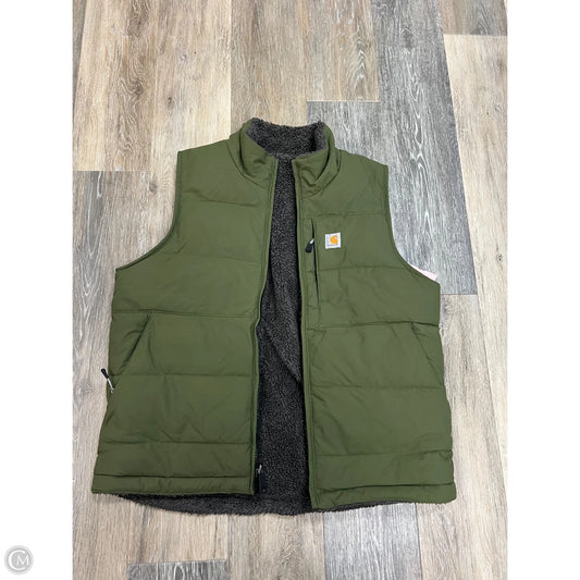 Vest Puffer & Quilted By Carhartt In Green, Size: S