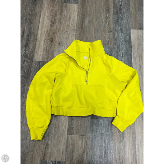 Athletic Sweatshirt Collar By Lululemon In Yellow, Size: M/L