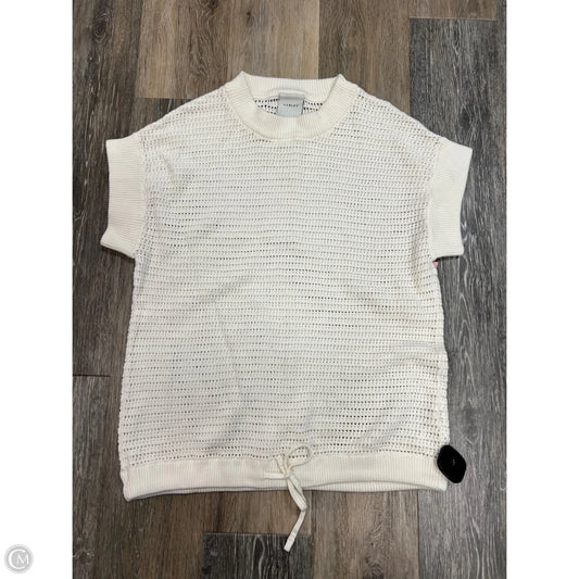Sweater Short Sleeve By Varley In White, Size: L