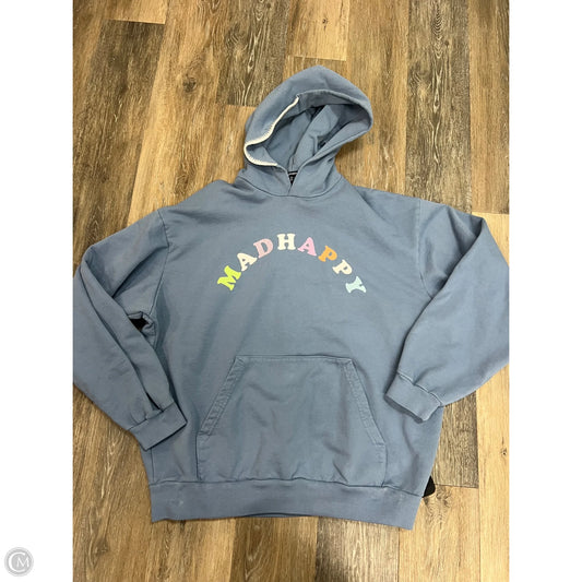 Sweatshirt Hoodie By MadHappy  In Blue, Size: Xl