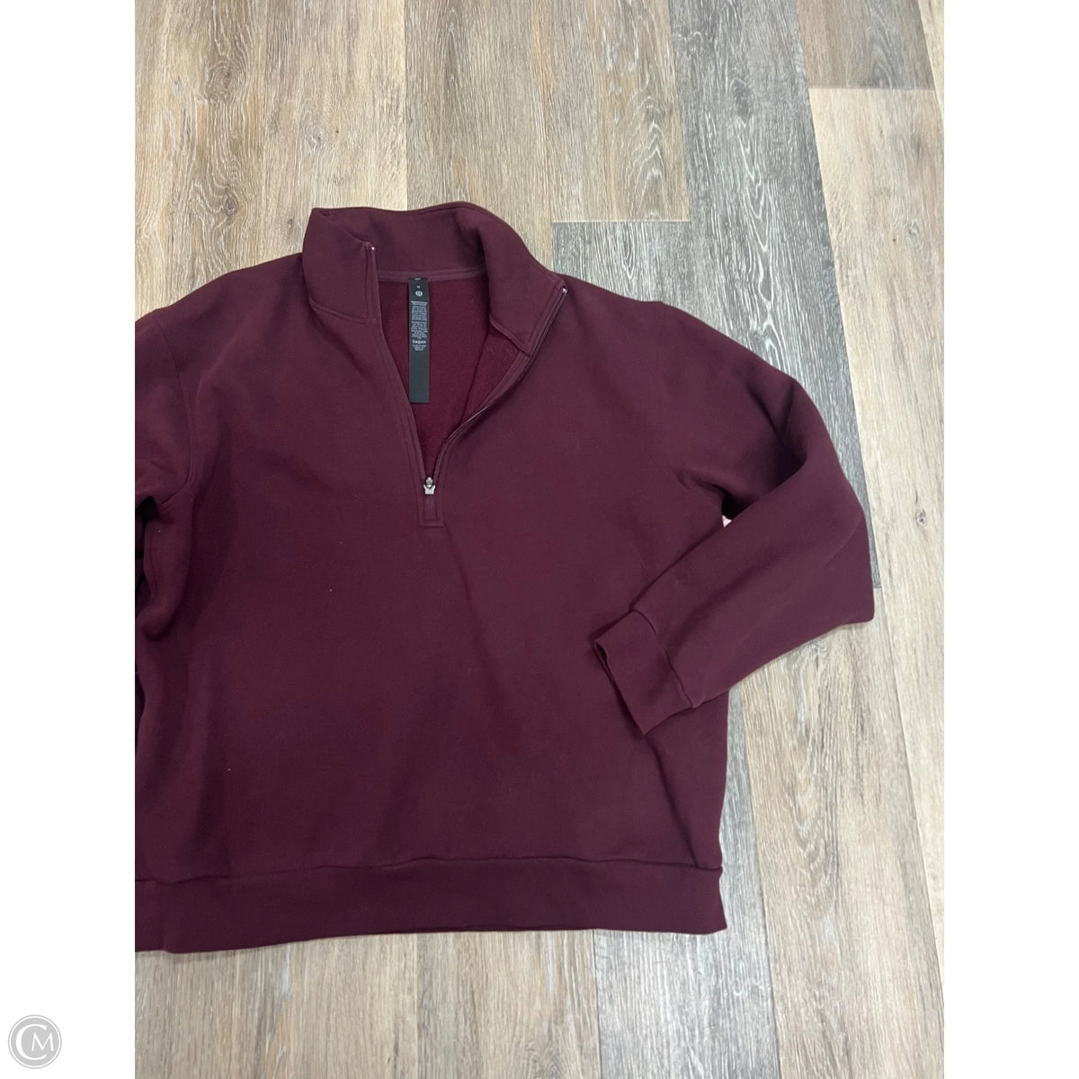 Athletic Sweatshirt Collar By Lululemon In Maroon, Size: M