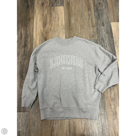 Athletic Sweatshirt Crewneck By Legend In Grey, Size: Xs