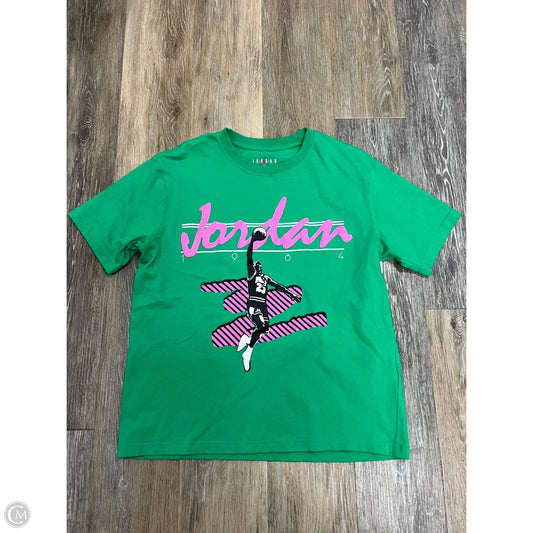 Top Short Sleeve Luxury Designer By Jordan In Green, Size: S