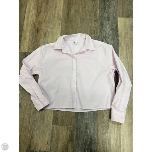 Blouse Long Sleeve By Athleta In Pink, Size: M