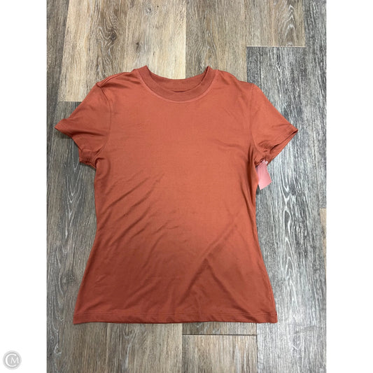 Athletic Top Short Sleeve By 7diamonds In Orange, Size: S