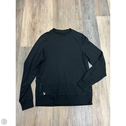 Athletic Top Long Sleeve Crewneck By Vuori In Black, Size: M