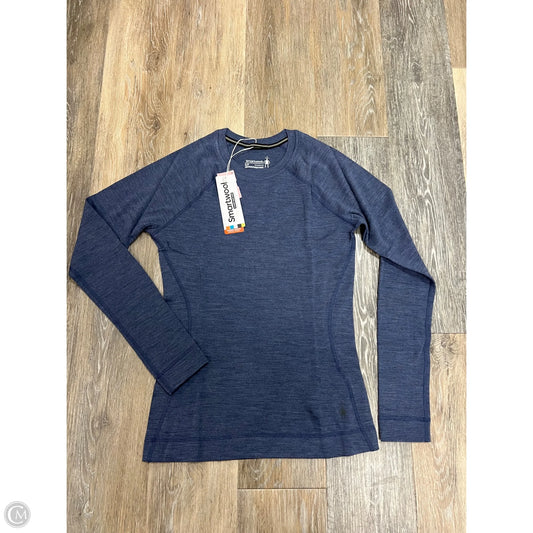 Athletic Top Long Sleeve Crewneck By Smartwool In Blue, Size: S