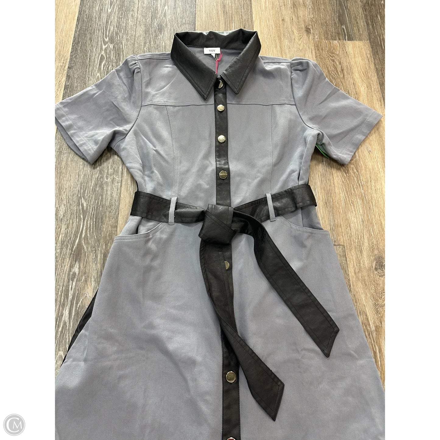 Dress Casual Midi By Voy In Grey, Size: L