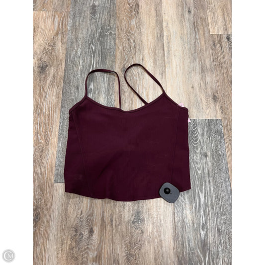 Athletic Tank Top By Lululemon In Maroon, Size: M