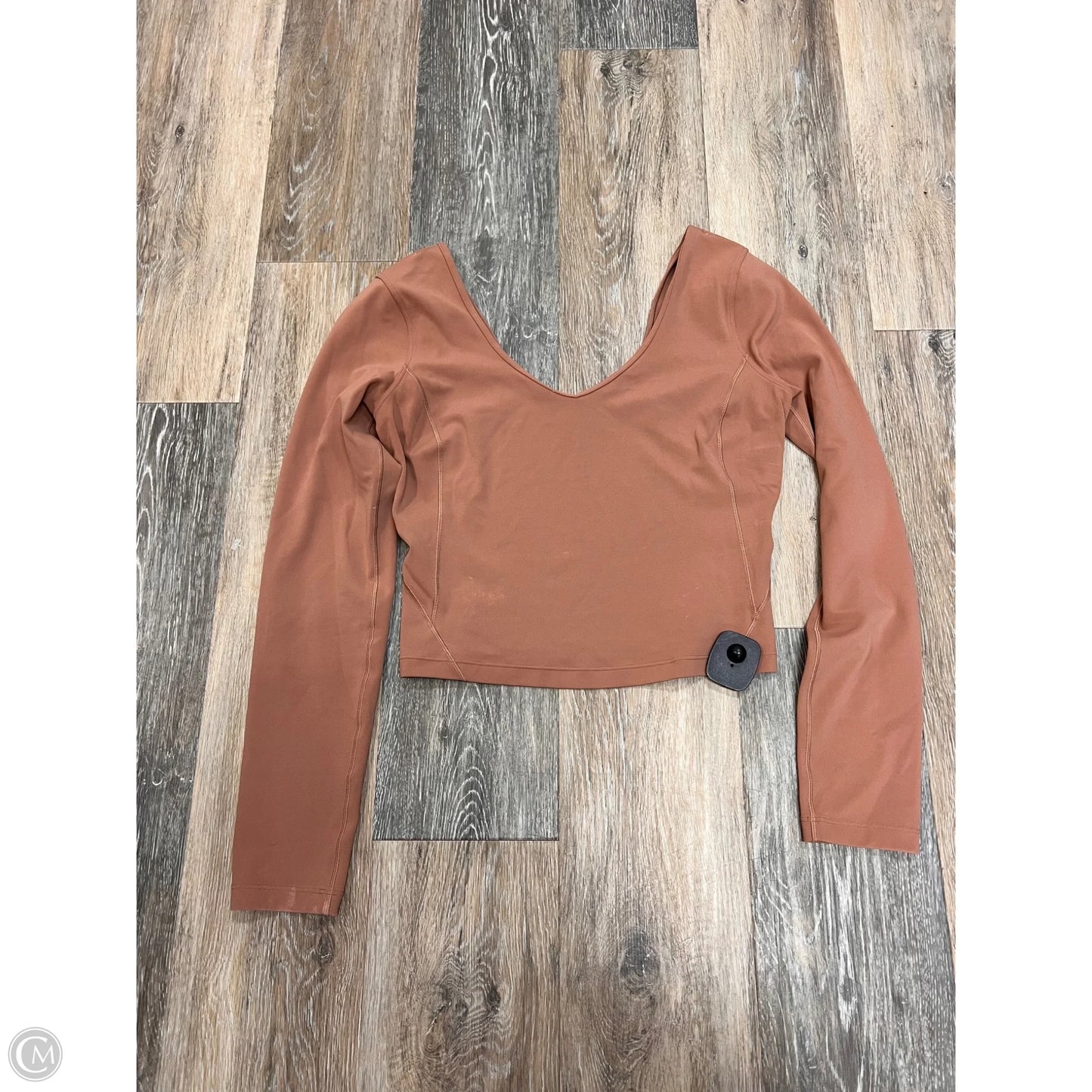 Athletic Top Long Sleeve Crewneck By Lululemon In Tan, Size: 6