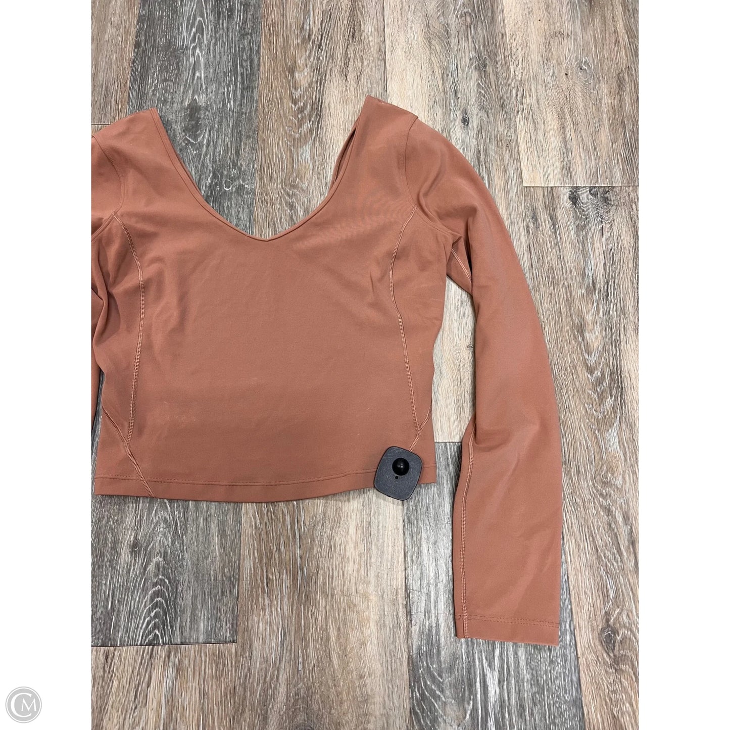 Athletic Top Long Sleeve Crewneck By Lululemon In Tan, Size: 6