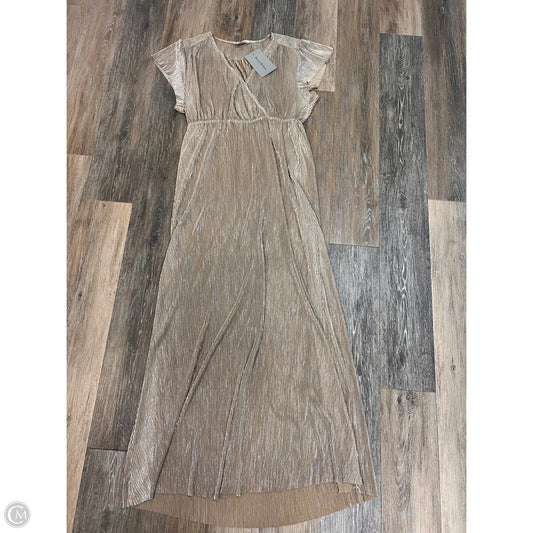 -Dress Party Long By See and Be Seen In Gold, Size: L