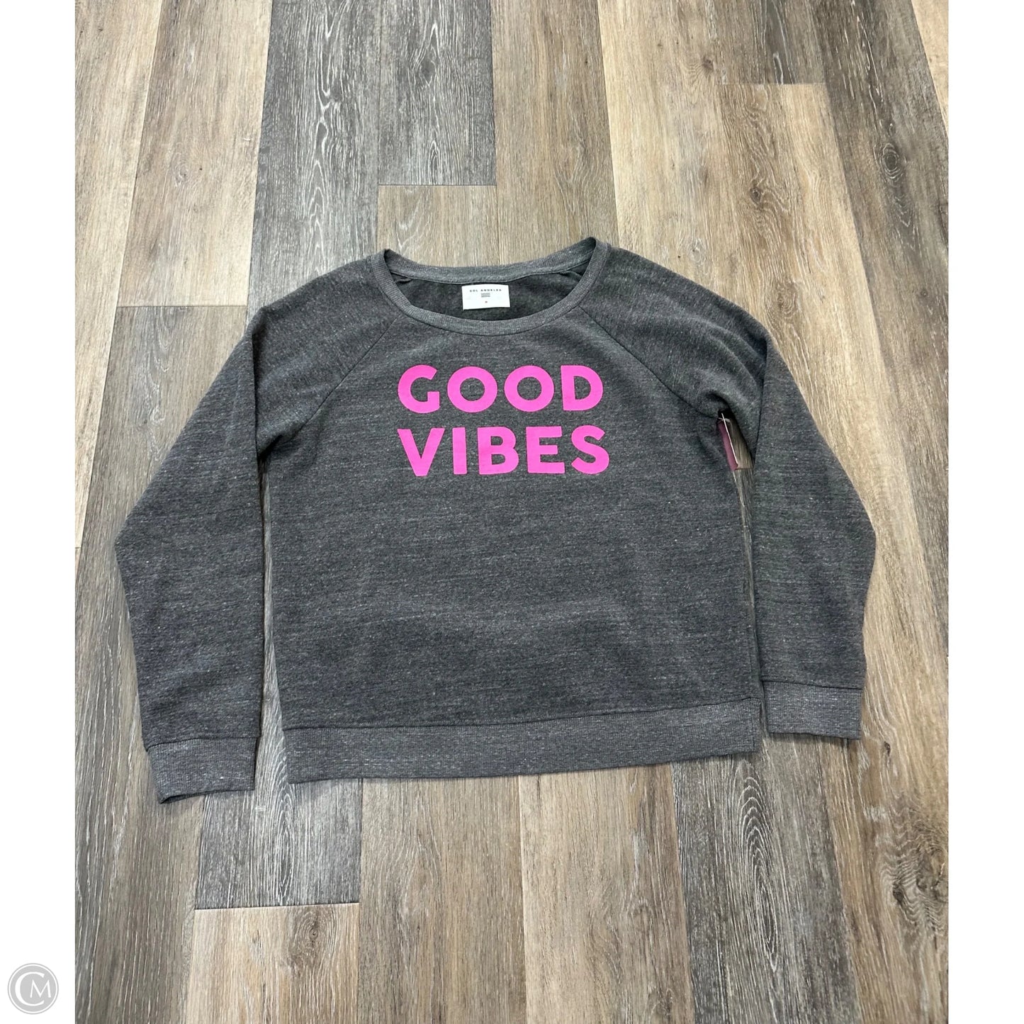 Top Long Sleeve By Sol Angeles In Grey, Size: M