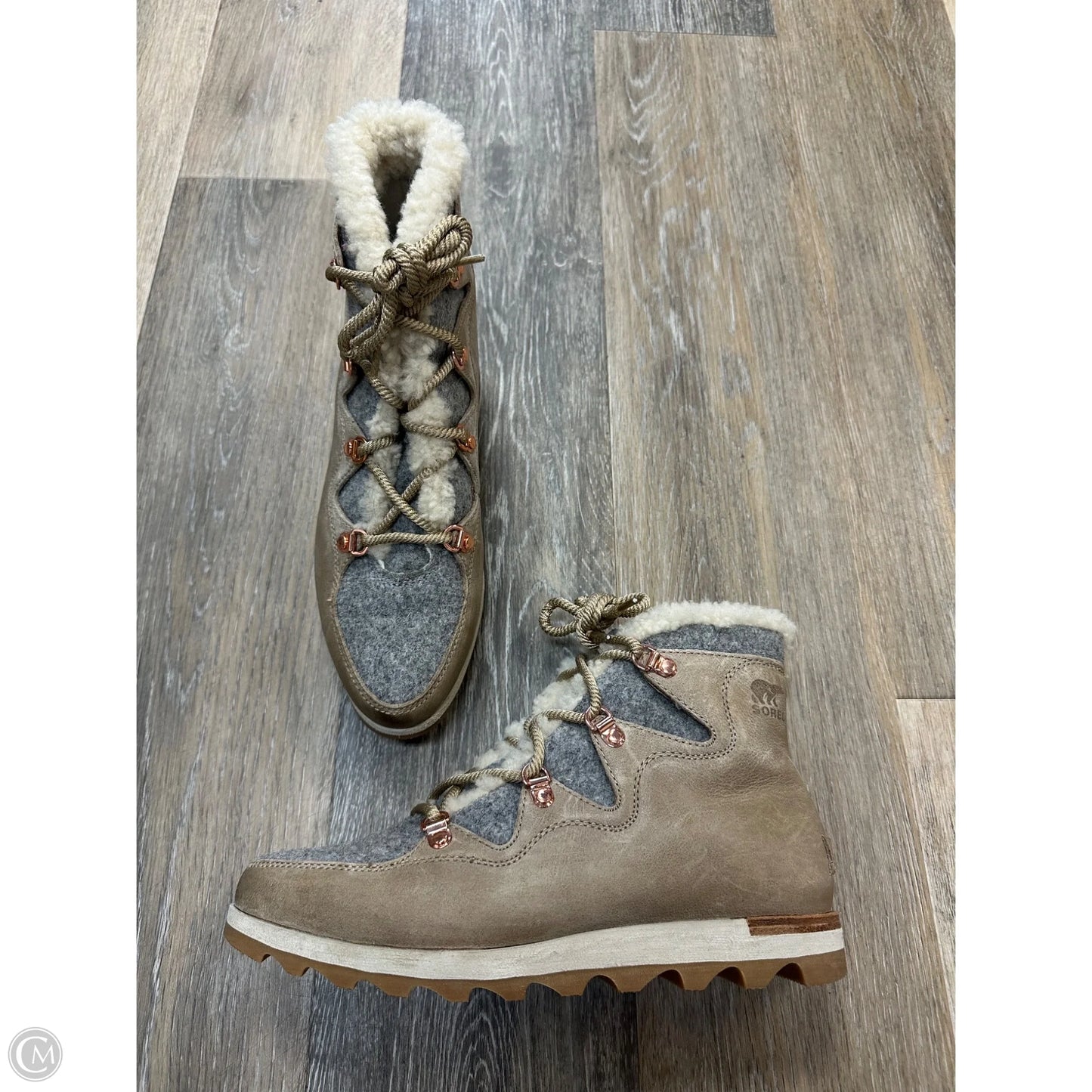 Boots Ankle Flats By Sorel In Grey, Size: 8.5