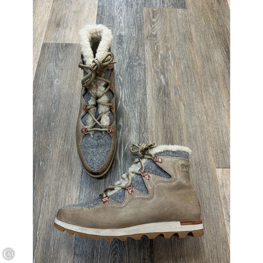 Boots Ankle Flats By Sorel In Grey, Size: 8.5