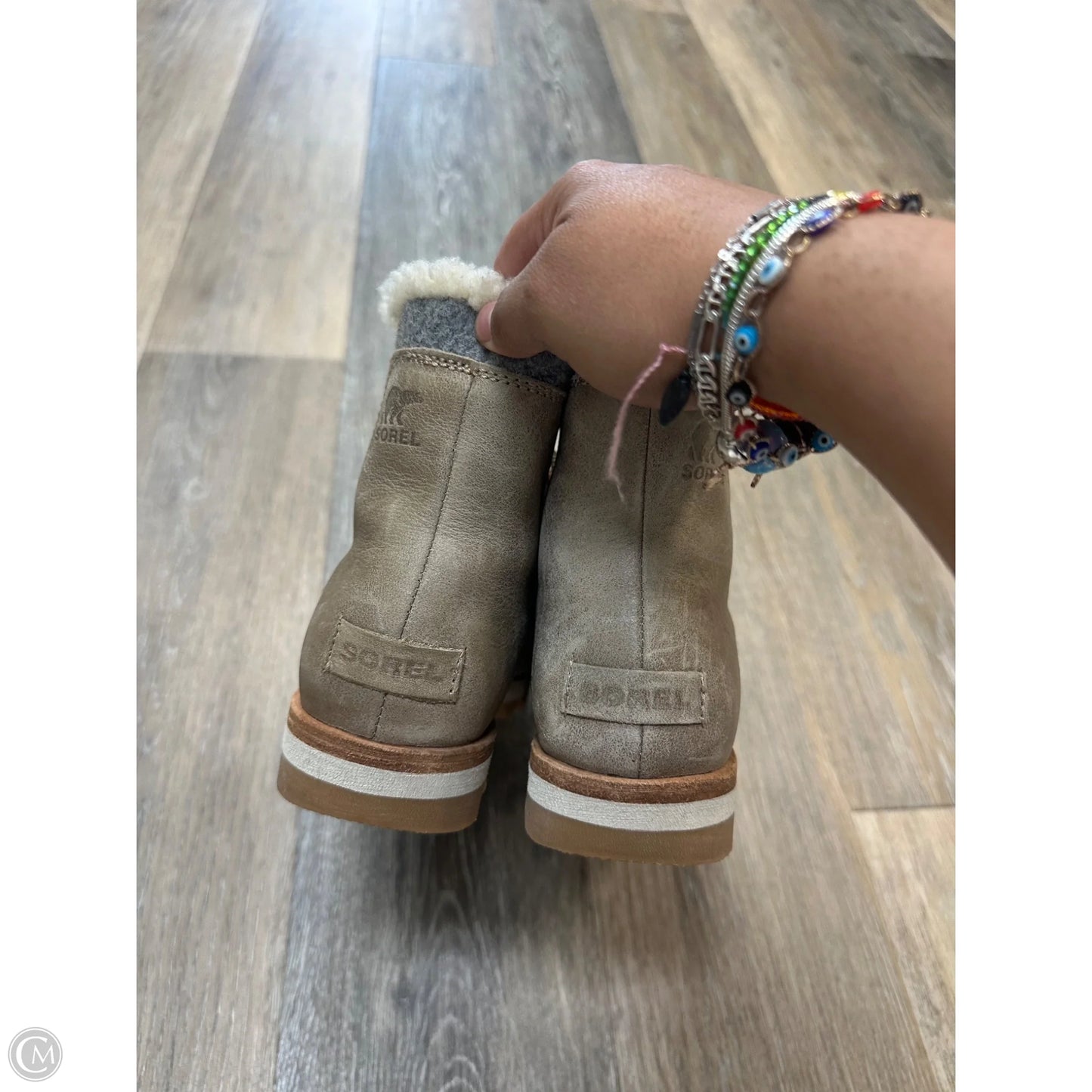 Boots Ankle Flats By Sorel In Grey, Size: 8.5