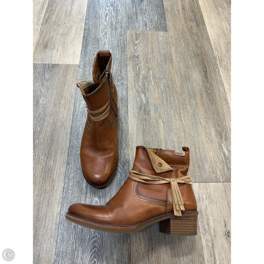 Boots Ankle Heels By Pikolinos In Brown, Size: 8.5