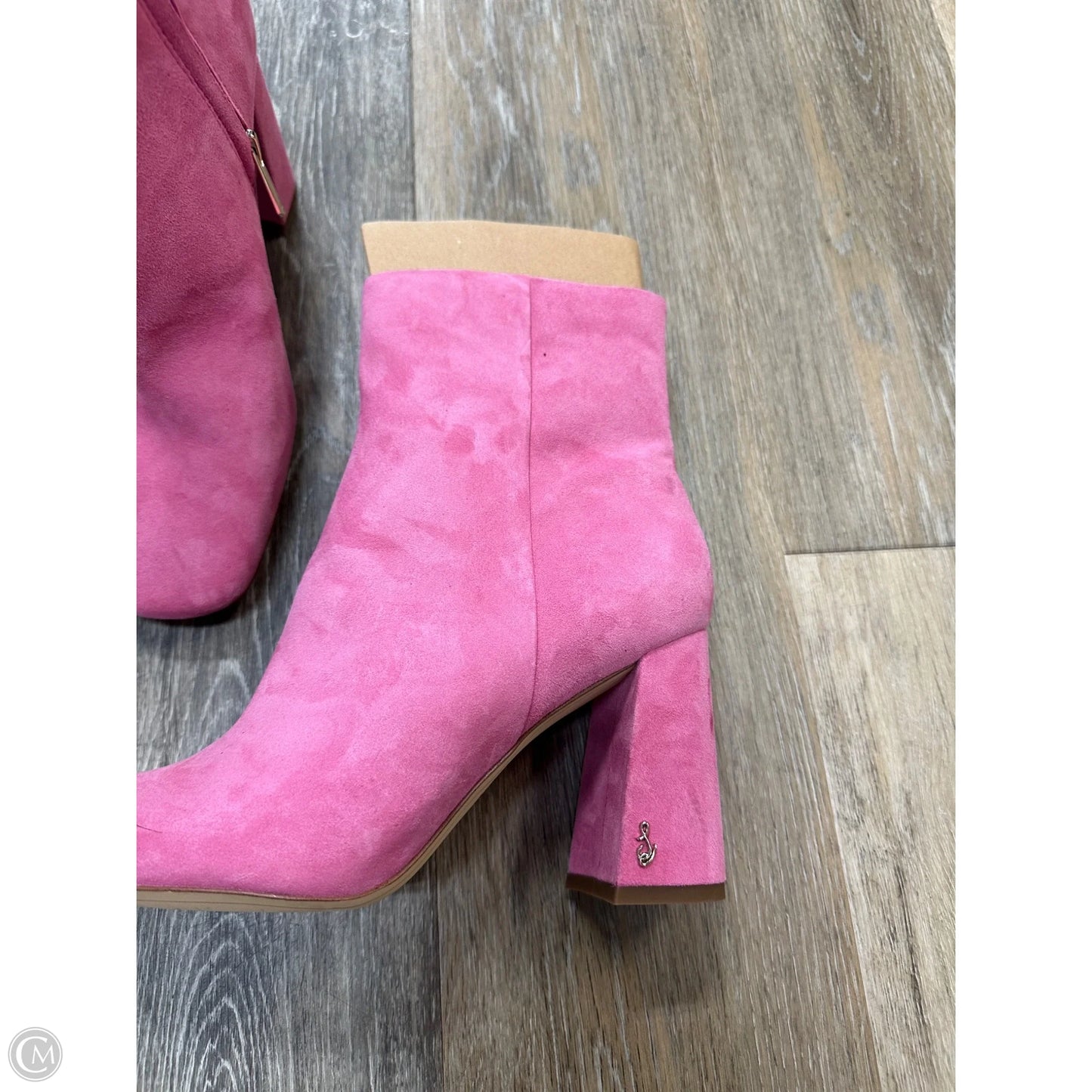 Boots Ankle Heels By Sam Edelman In Pink, Size: 8