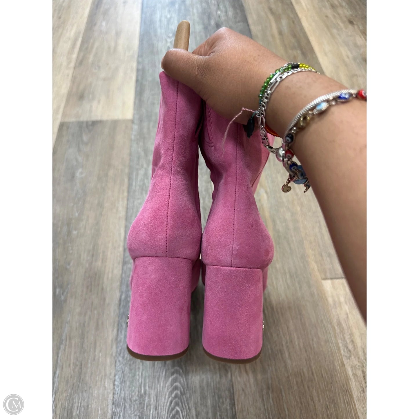 Boots Ankle Heels By Sam Edelman In Pink, Size: 8