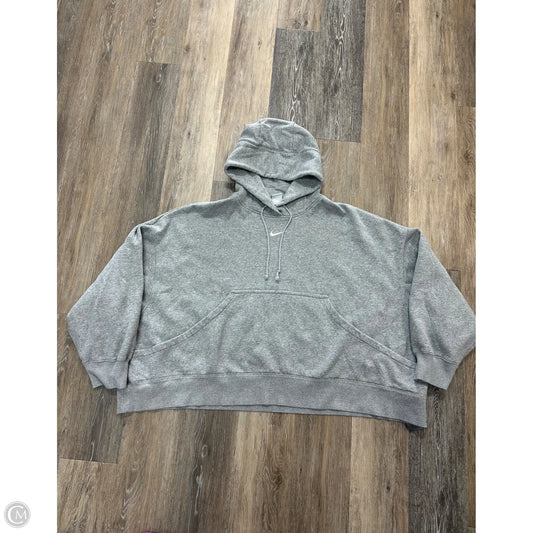 Athletic Sweatshirt Hoodie By Nike Apparel In Grey, Size: Xxl