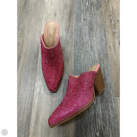 Boots Ankle Heels By Arider Girl In Pink, Size: 7.5