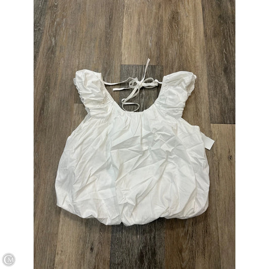 Blouse Short Sleeve By Tiramisu In White, Size: Xs