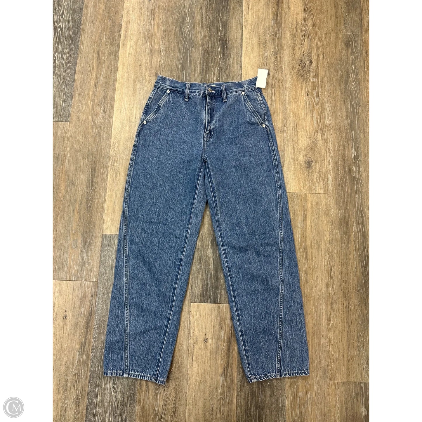 Jeans Straight By Madewell In Blue Denim, Size: 4
