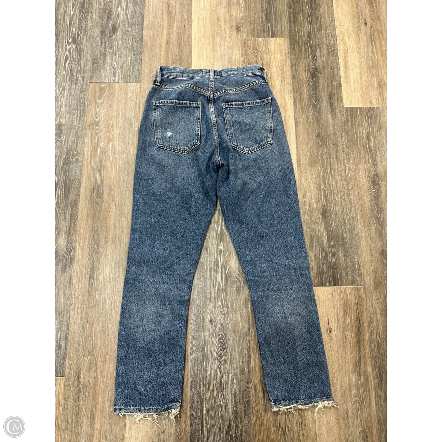 Jeans Straight By Agolde In Blue Denim, Size: 0