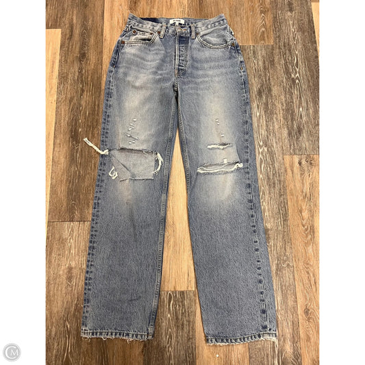 Jeans Straight By Re/Done In Blue Denim, Size: 1/25