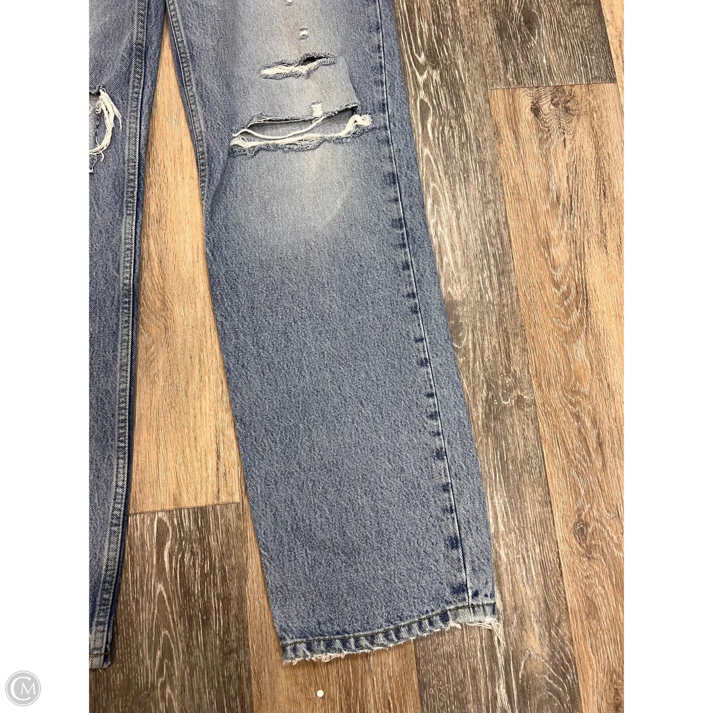 Jeans Straight By Re/Done In Blue Denim, Size: 1/25