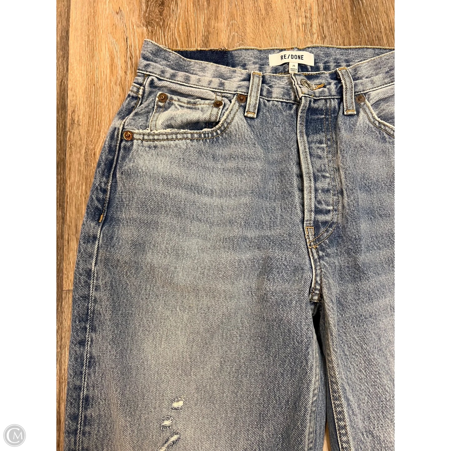 Jeans Straight By Re/Done In Blue Denim, Size: 1/25