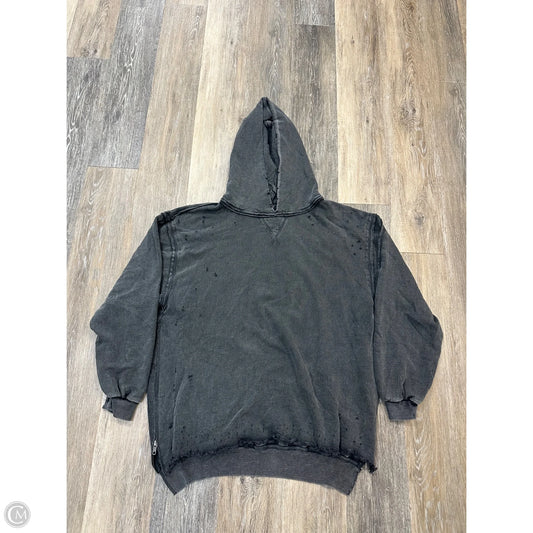 Athletic Sweatshirt Hoodie By Free People In Grey, Size: S