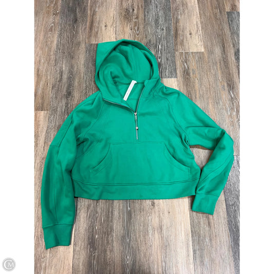 Athletic Sweatshirt Hoodie By Lululemon In Green, Size: M/L