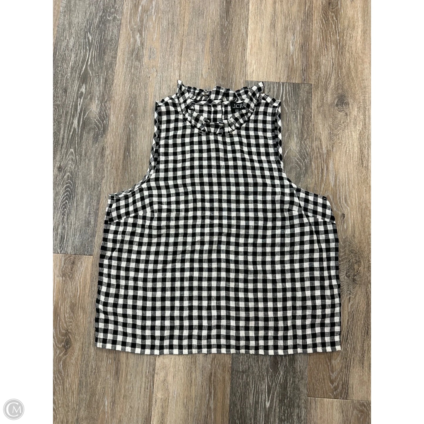 Top Sleeveless By J. Crew In Black & White, Size: S
