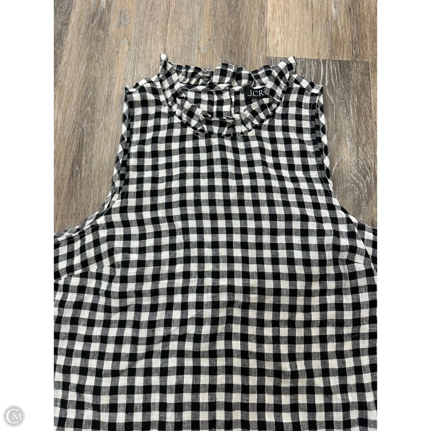 Top Sleeveless By J. Crew In Black & White, Size: S