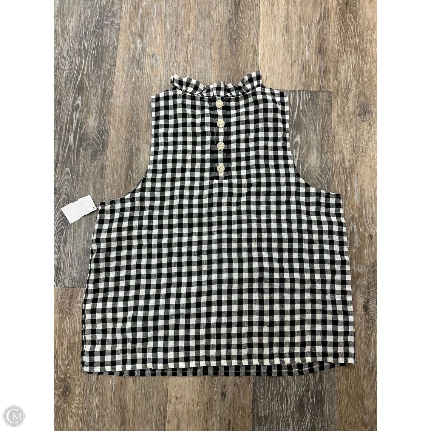 Top Sleeveless By J. Crew In Black & White, Size: S