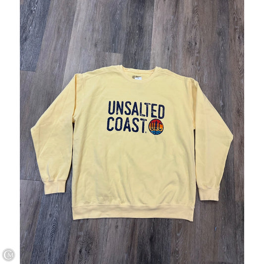 Sweatshirt Crewneck By Unsalted Coast In Yellow, Size: Xl
