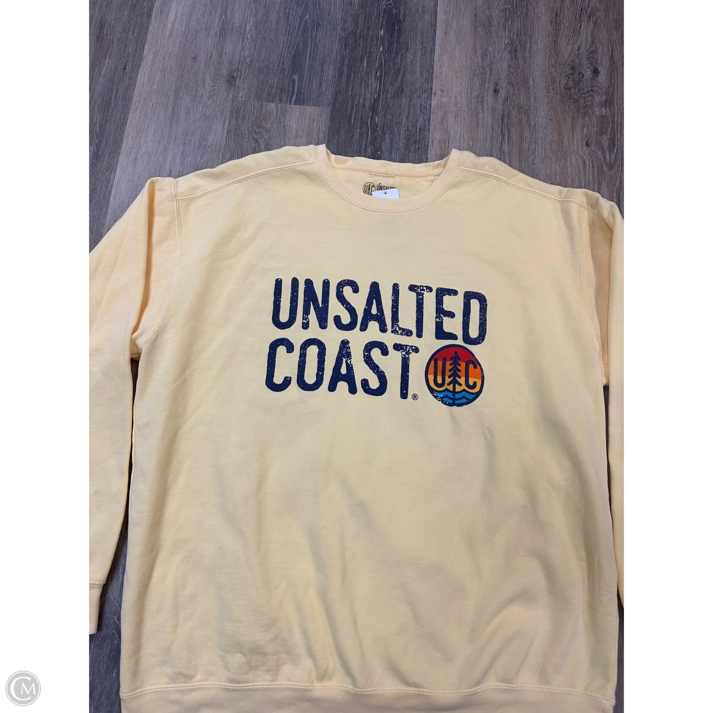 Sweatshirt Crewneck By Unsalted Coast In Yellow, Size: Xl