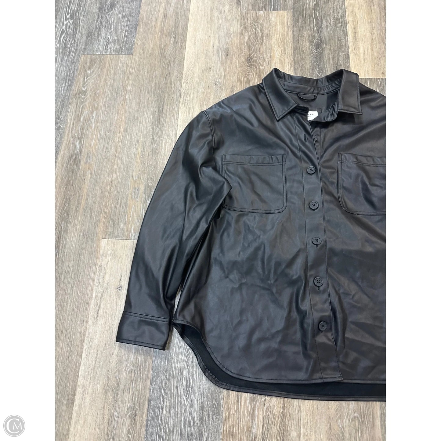 Jacket Shirt By American Eagle In Black, Size: L