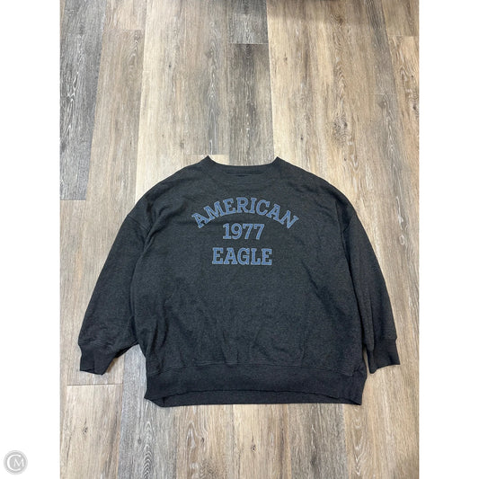 Sweatshirt Crewneck By American Eagle In Grey, Size: Xxl
