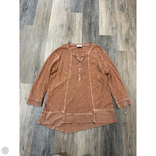 Top Long Sleeve By Wrap London In Orange, Size: 6