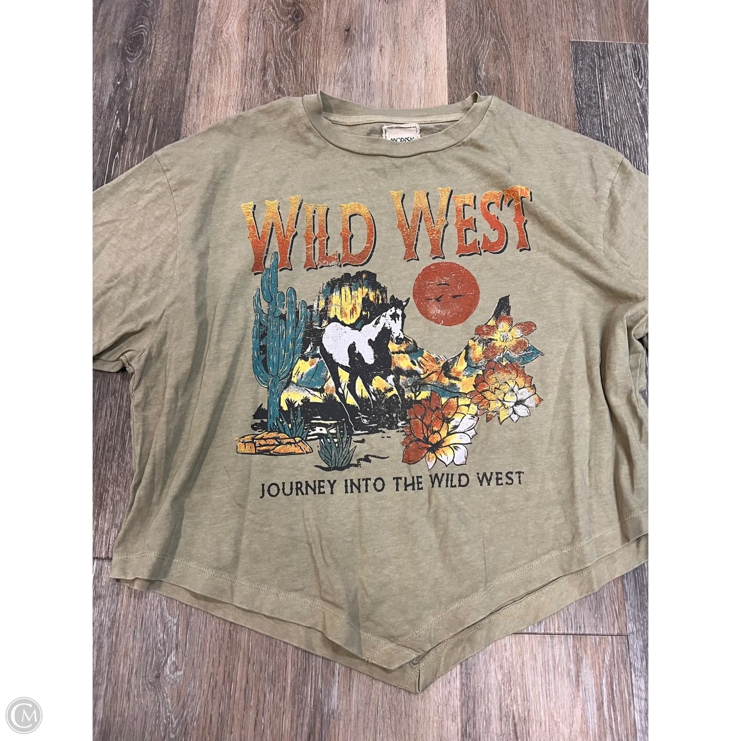 -Top Short Sleeve By Modish Rebel In Green, Size: Xl