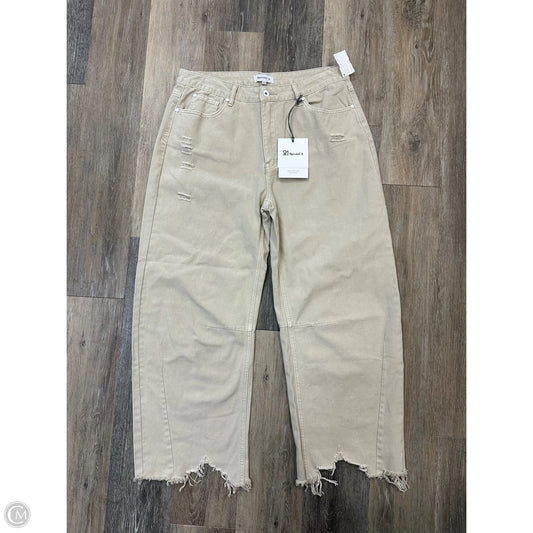 Jeans Wide Leg By Special A In Tan, Size: 12