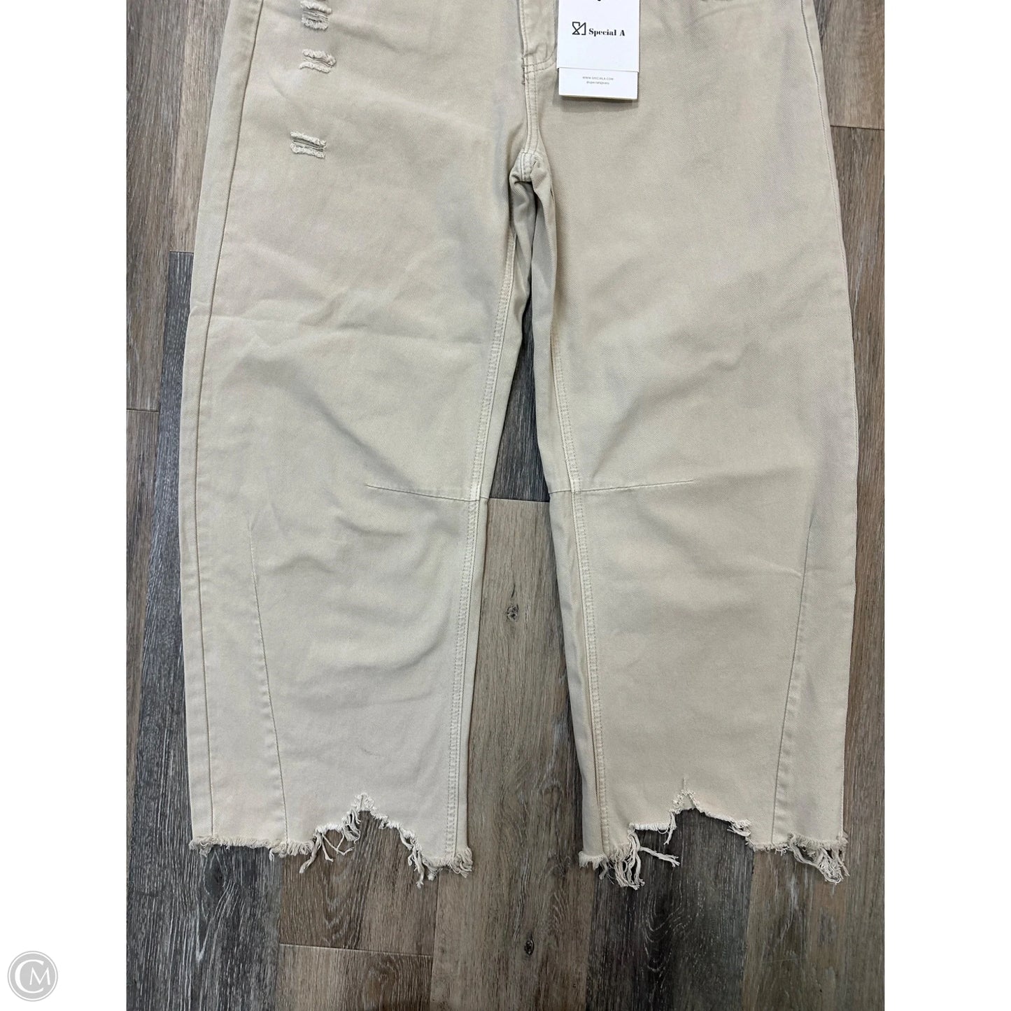 Jeans Wide Leg By Special A In Tan, Size: 12