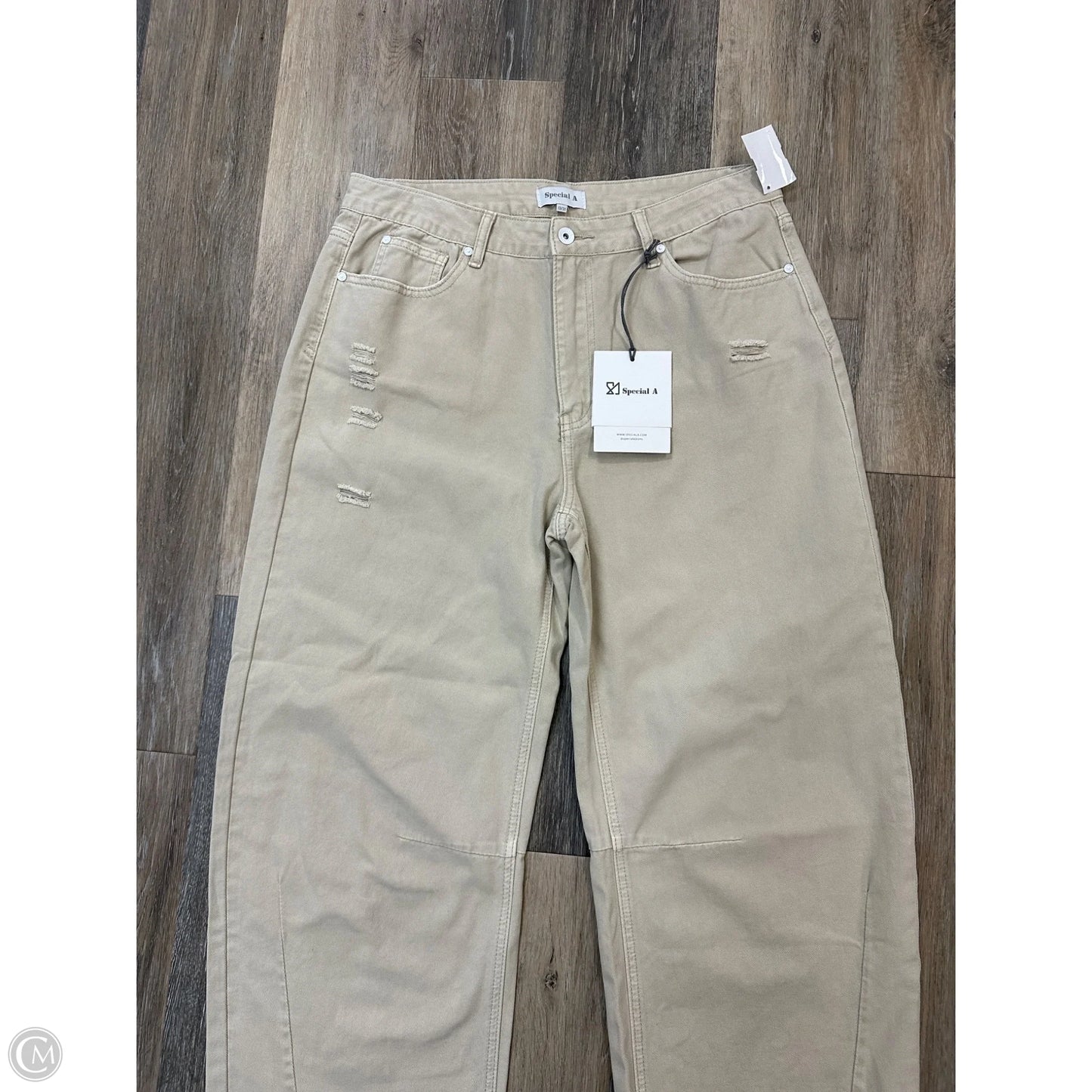 Jeans Wide Leg By Special A In Tan, Size: 12